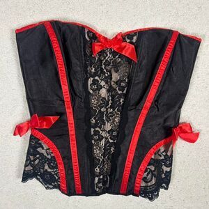 Leg Avenue Red and Black and Tan Mcbling Gothic Corset